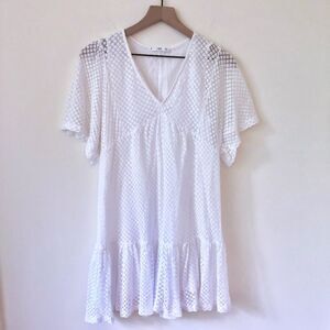 Mango White Eyelet Coverup Size S